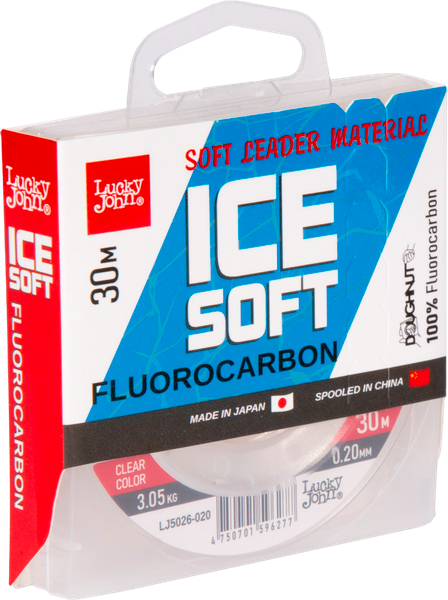 Леска флюорокарбоновая Lucky John Ice Soft Fluorocarbon 030/020 / LJ5026-020 - фото