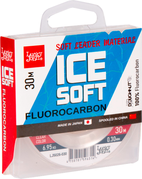 Леска флюорокарбоновая Lucky John Ice Soft Fluorocarbon 030/030 / LJ5026-030 - фото