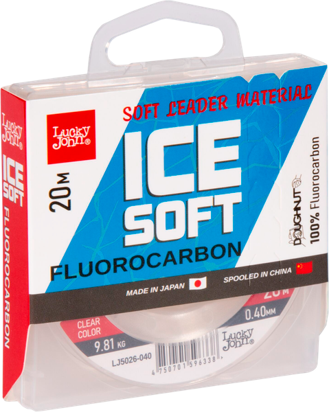 Леска флюорокарбоновая Lucky John Ice Soft Fluorocarbon 020/040 / LJ5026-040 - фото