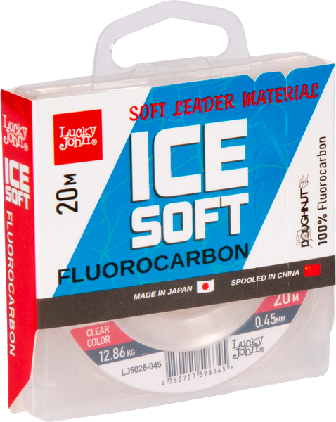 Леска флюорокарбоновая Lucky John Ice Soft Fluorocarbon 020/045 / LJ5026-045 - фото