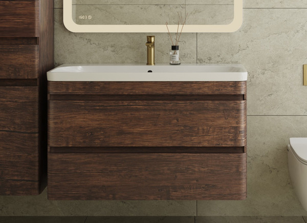 Тумба с умывальником Symbolite Атлантика 100 Люкс Plus + Атлантика 100 - фото