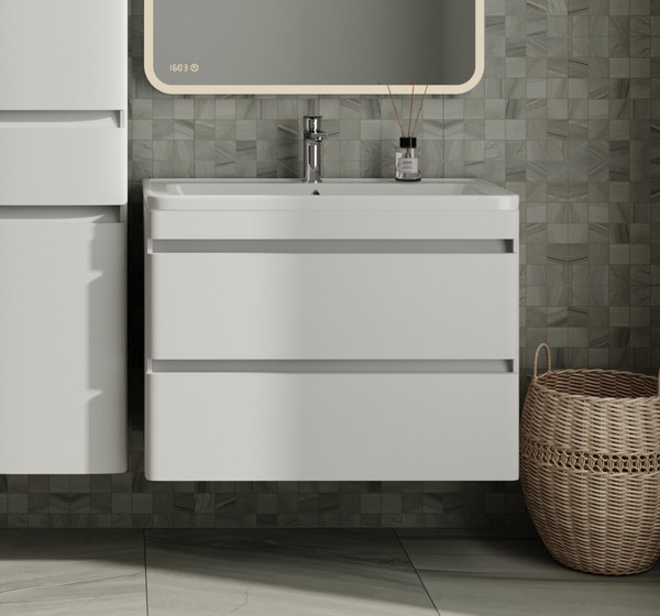 Тумба с умывальником Symbolite Атлантика 80 Люкс Plus + Атлантика 80 - фото