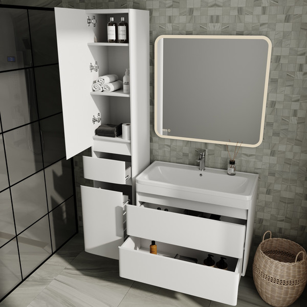 Тумба с умывальником Symbolite Атлантика 80 Люкс Plus + Атлантика 80