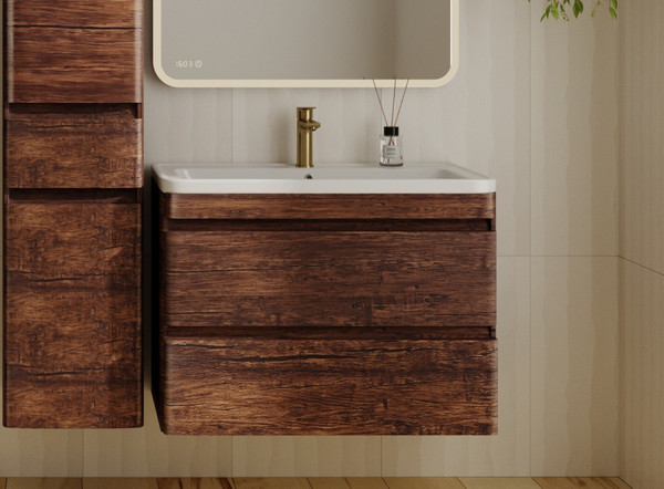 Тумба с умывальником Symbolite Атлантика 80 Люкс Plus + Атлантика 80 - фото