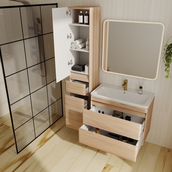 Тумба с умывальником Symbolite Атлантика 80 Люкс Plus + Атлантика 80