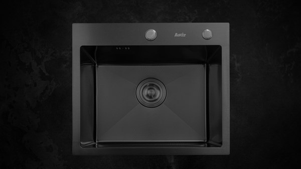 Мойка кухонная Astir Decor PVD Black 45x50B