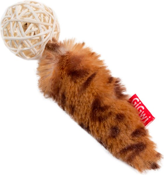 Игрушка для кошек Gigwi Catch & Scratch Eco Плетеный мячик с кошачьей мятой / 75439 - фото