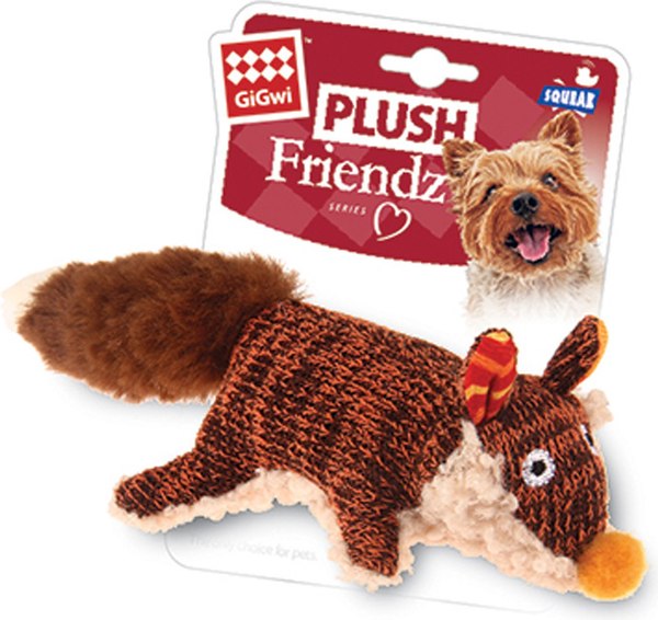 Игрушка для собак Gigwi Plush Friendz Лиса с пищалкой / 75385 - фото