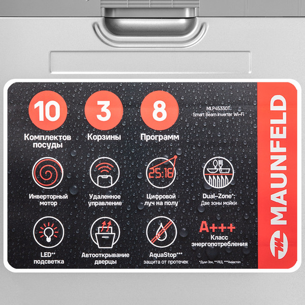 Посудомоечная машина Maunfeld MLP45330T Smart Beam Inverter Wi-Fi