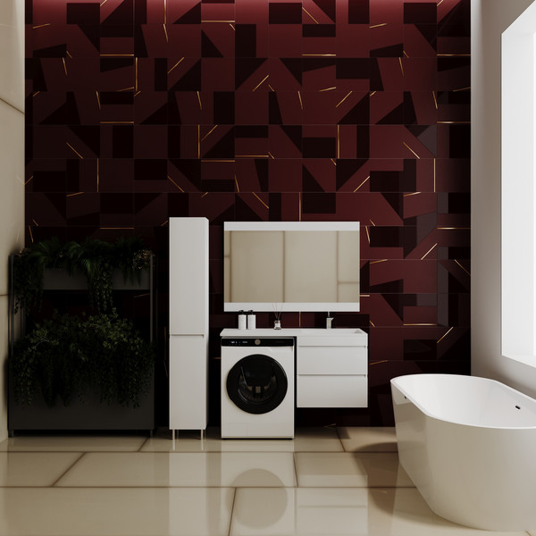 Тумба с умывальником Symbolite Даллас 120 Люкс Plus + Estetus Даллас 120x48