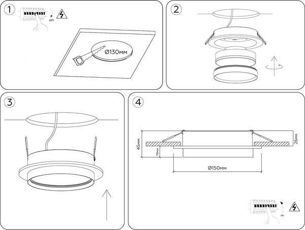Точечный светильник Ambrella TU5015 BK