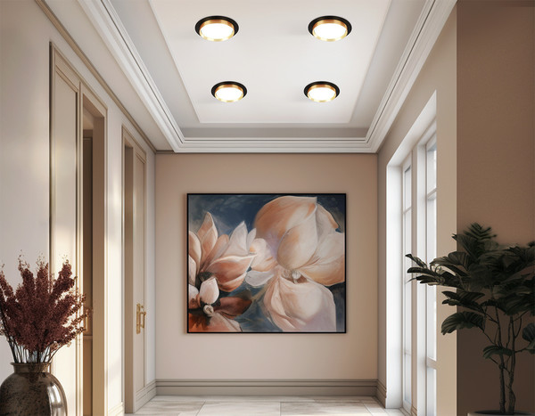 Точечный светильник Ambrella TU5020 BK/GD