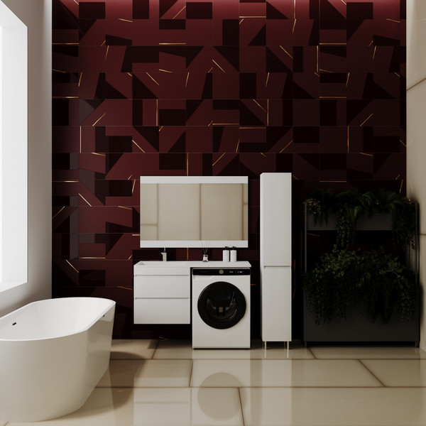 Тумба с умывальником Symbolite Даллас 120 Люкс Plus + Estetus Даллас 120x48