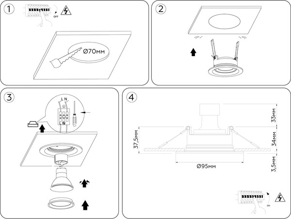 Точечный светильник Ambrella TN1141 WH