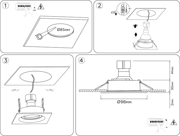 Точечный светильник Ambrella TN102756 BK