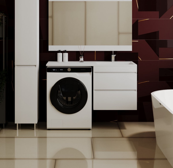 Тумба с умывальником Symbolite Даллас 120 Люкс Plus + Даллас 120x48 - фото