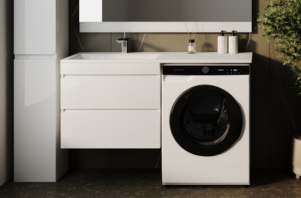 Тумба с умывальником Symbolite Даллас 130 Люкс Plus + Даллас 130x48.2 - фото