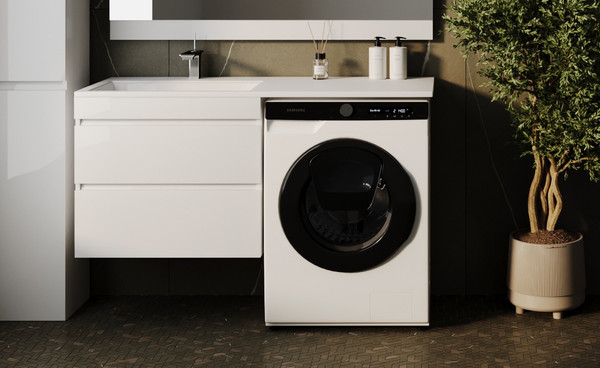 Тумба с умывальником Symbolite Даллас 130 Люкс Plus + Даллас 130x48.2 - фото