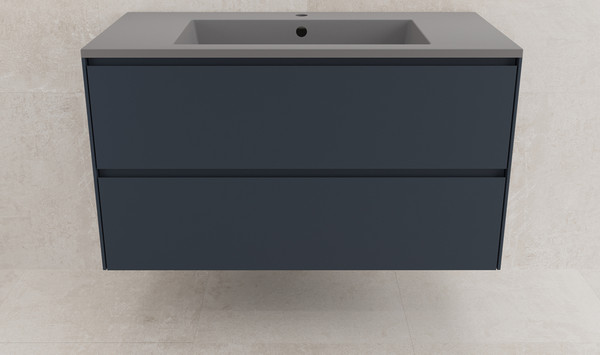 Тумба с умывальником Symbolite Лима 100 Line Plus 2 ящика + Line 100x48 - фото