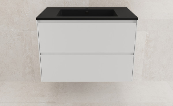 Тумба с умывальником Symbolite Лима 80 Line Plus 2 ящика + Line 80x48 - фото