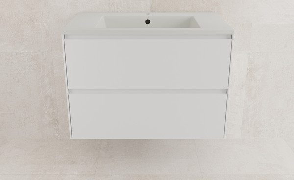 Тумба с умывальником Symbolite Лима 80 Line Plus 2 ящика + Line 80x48 - фото