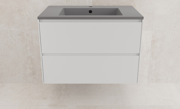 Тумба с умывальником Symbolite Лима 80 Line Plus 2 ящика + Line 80x48 - фото