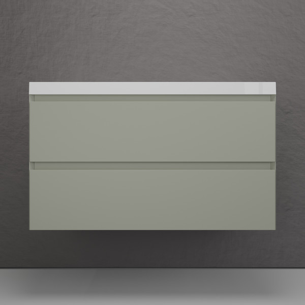 Тумба с умывальником Symbolite Манхэттен 100 Plus 2 ящика + Asti 100x45