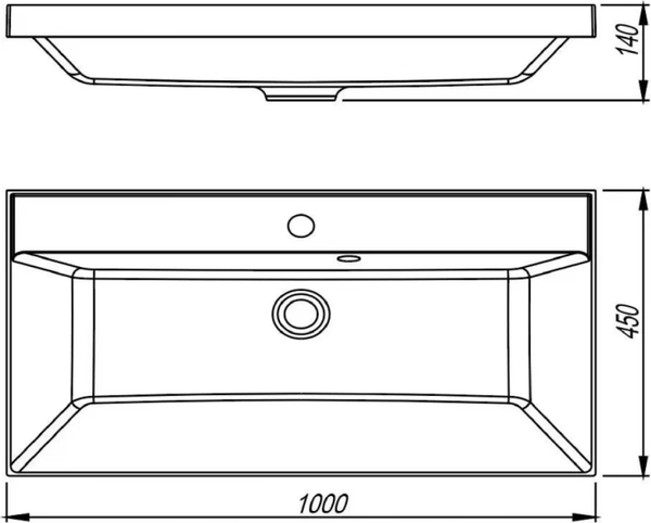 Тумба с умывальником Symbolite Манхэттен 100 Plus 2 ящика + Asti 100x45