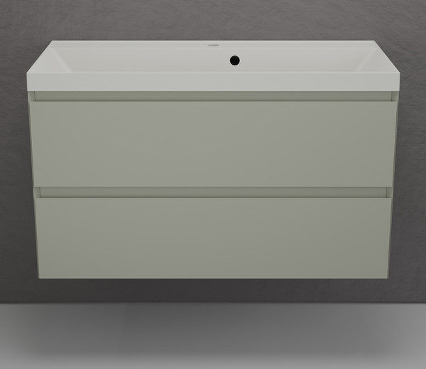 Тумба с умывальником Symbolite Манхэттен 100 Plus 2 ящика + Asti 100x45 - фото