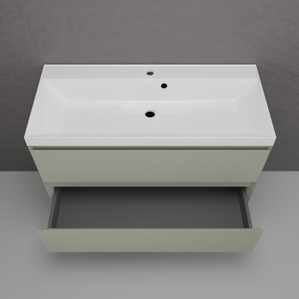 Тумба с умывальником Symbolite Манхэттен 100 Plus 2 ящика + Asti 100x45