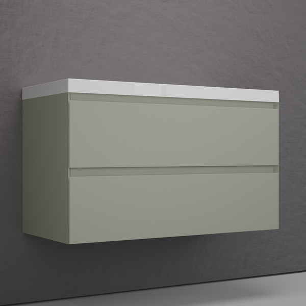 Тумба с умывальником Symbolite Манхэттен 100 Plus 2 ящика + Asti 100x45