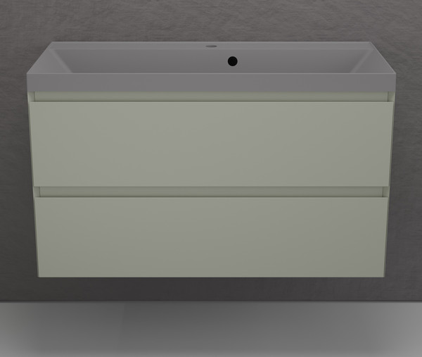 Тумба с умывальником Symbolite Манхэттен 100 Plus 2 ящика + Asti 100x45 - фото