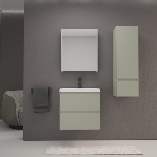 Тумба с умывальником Symbolite Манхэттен 60 Plus 2 ящика + Asti 60x45 - фото