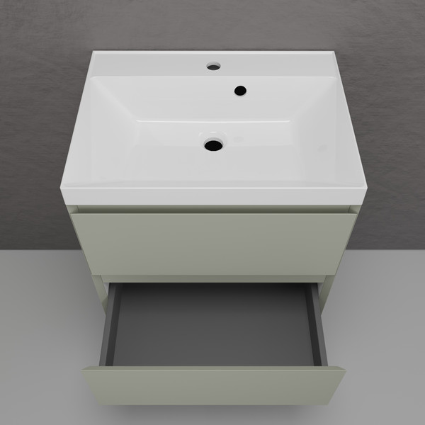 Тумба с умывальником Symbolite Манхэттен 60 Plus 2 ящика + Asti 60x45