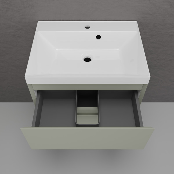 Тумба с умывальником Symbolite Манхэттен 60 Plus 2 ящика + Asti 60x45