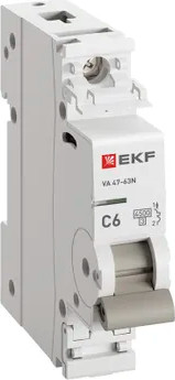 Выключатель автоматический EKF PROxima ВА 47-63N / M634106C