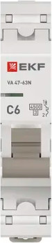 Выключатель автоматический EKF PROxima ВА 47-63N / M634106C