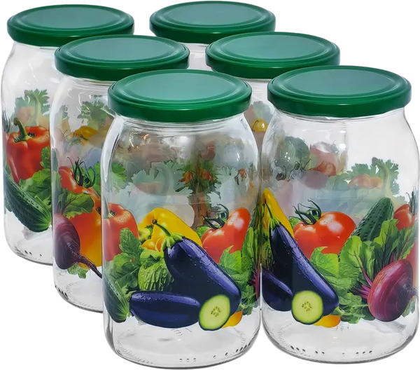Набор банок для консервирования Promsiz Овощи с крышкой / Р22б.77.6.900/ДКО - фото