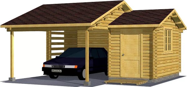 Навес для автомобиля Вирабуд Умелые руки с мастерской - фото