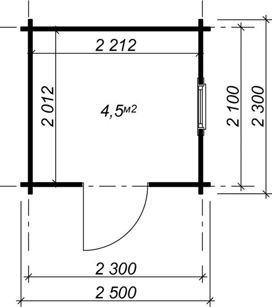 Хозблок деревянный Вирабуд 2.5x2.3