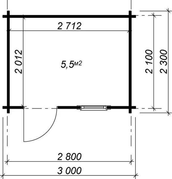 Хозблок деревянный Вирабуд 3x2.3