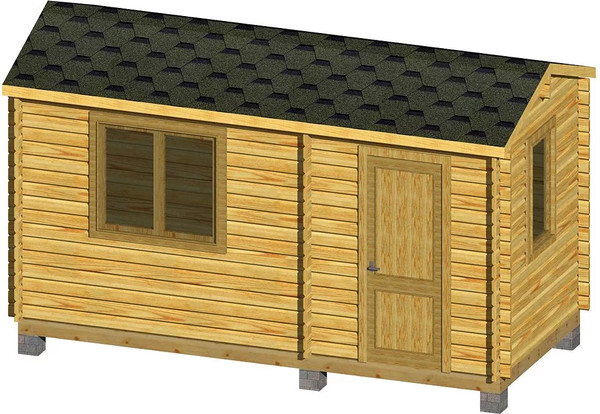 Хозблок деревянный Вирабуд 5x2.3