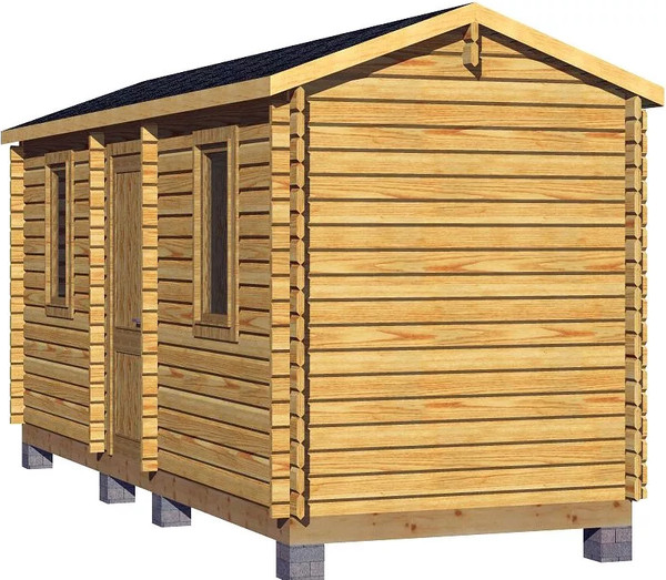 Хозблок деревянный Вирабуд 6x2.3 с тамбуром - фото