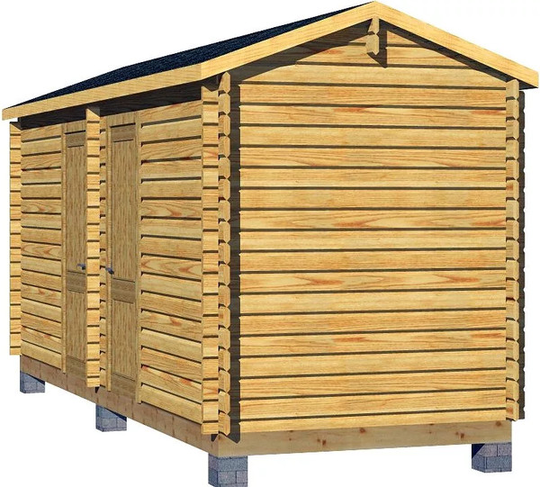 Хозблок деревянный Вирабуд 6x2.3 два блока - фото