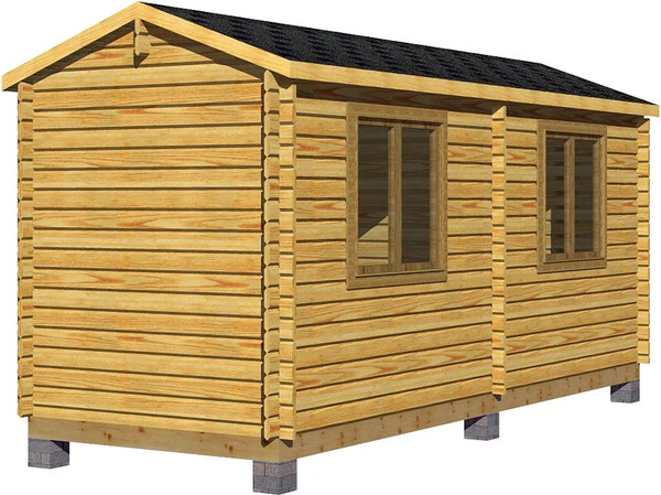 Хозблок деревянный Вирабуд 6x2.3 два блока