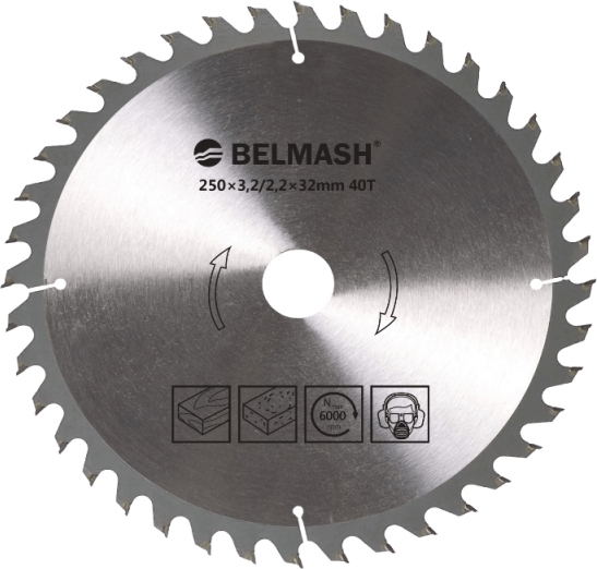 Пильный диск БЕЛМАШ 250x32x40Т - фото