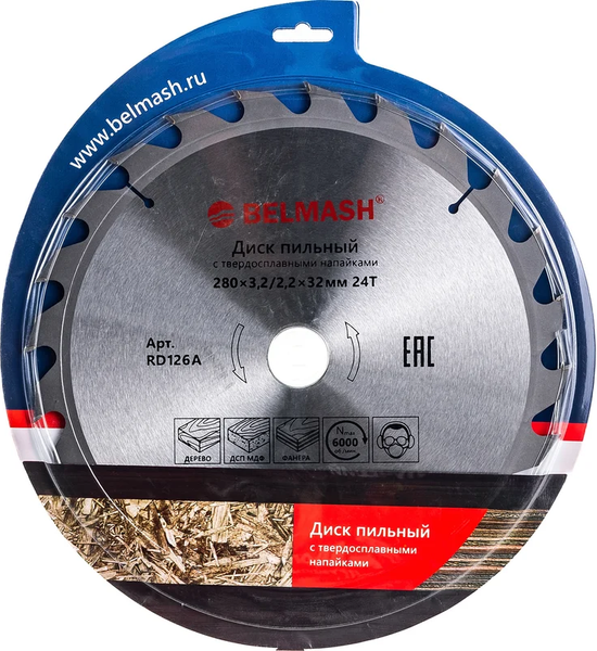 Пильный диск БЕЛМАШ 280x32x3.2x24Т - фото