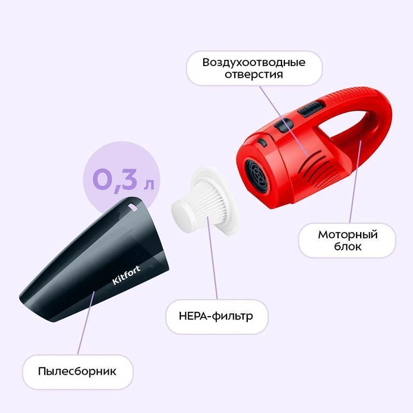 Портативный пылесос Kitfort КТ-5313