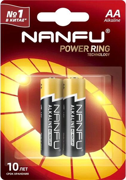 Комплект батареек Nanfu AA Щелочные - фото