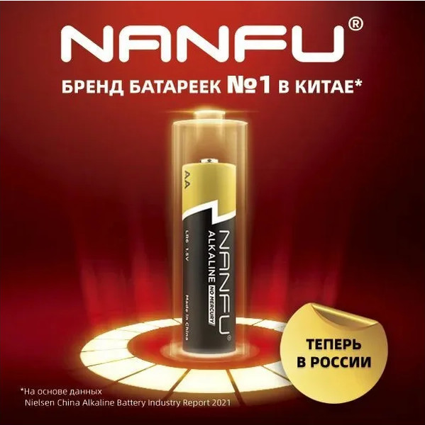 Комплект батареек Nanfu AAA Щелочные